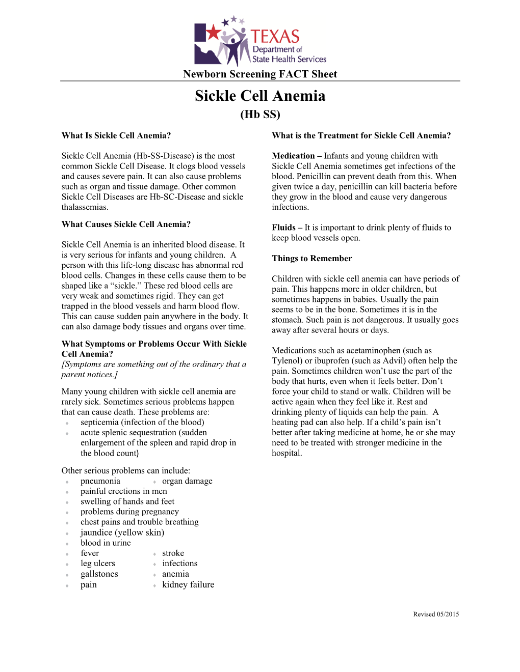 Hemoglobin SS Disease Or Sickle Cell Anemia
