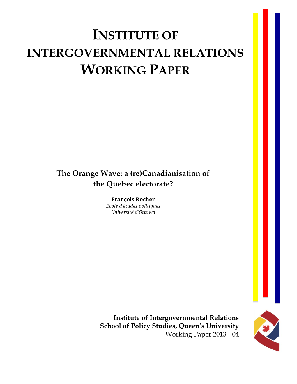 Institute of Intergovernmental Relations