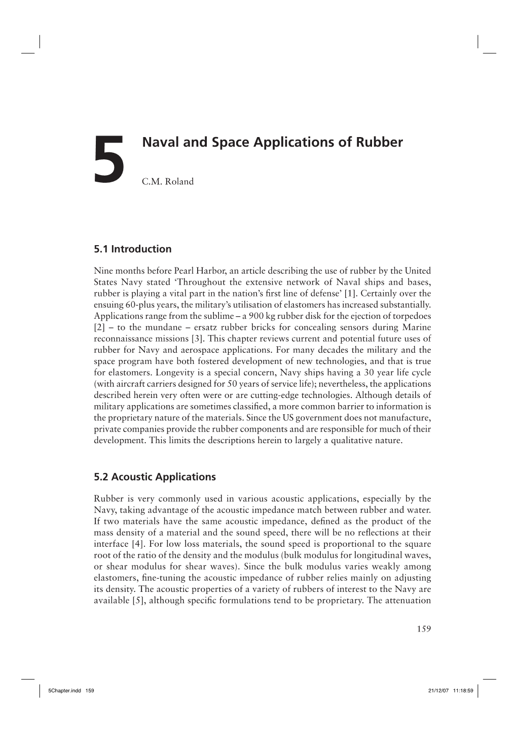 Naval and Space Applications of Rubber