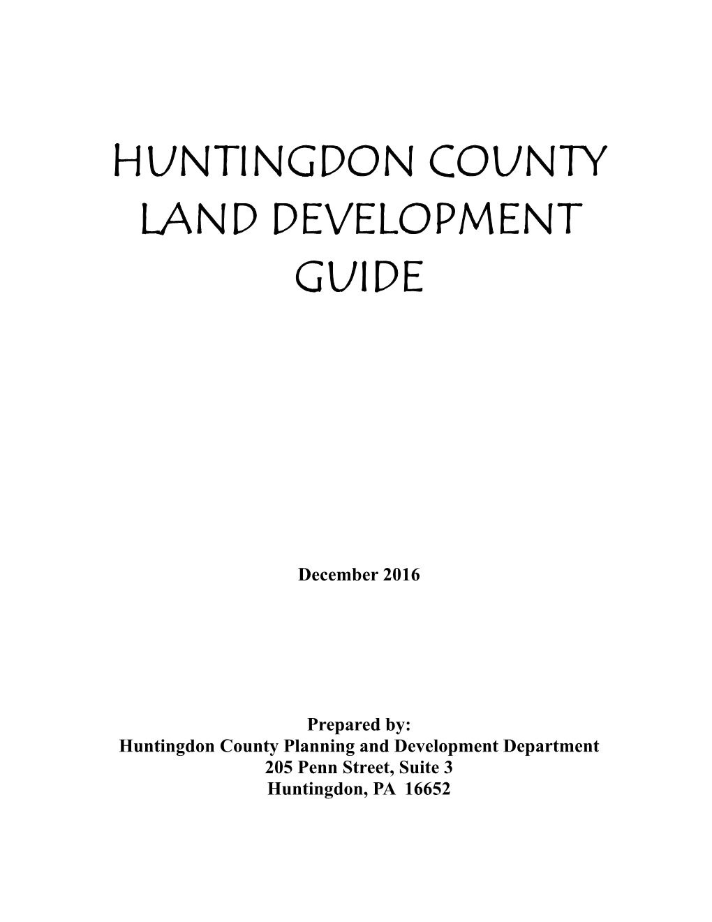 Land Development Guide