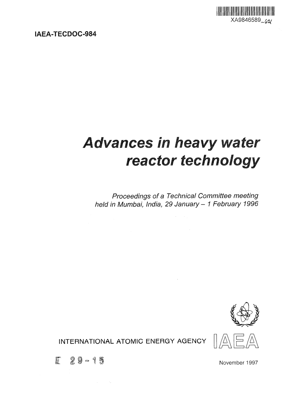 Advances in Heavy Water Reactor Technology