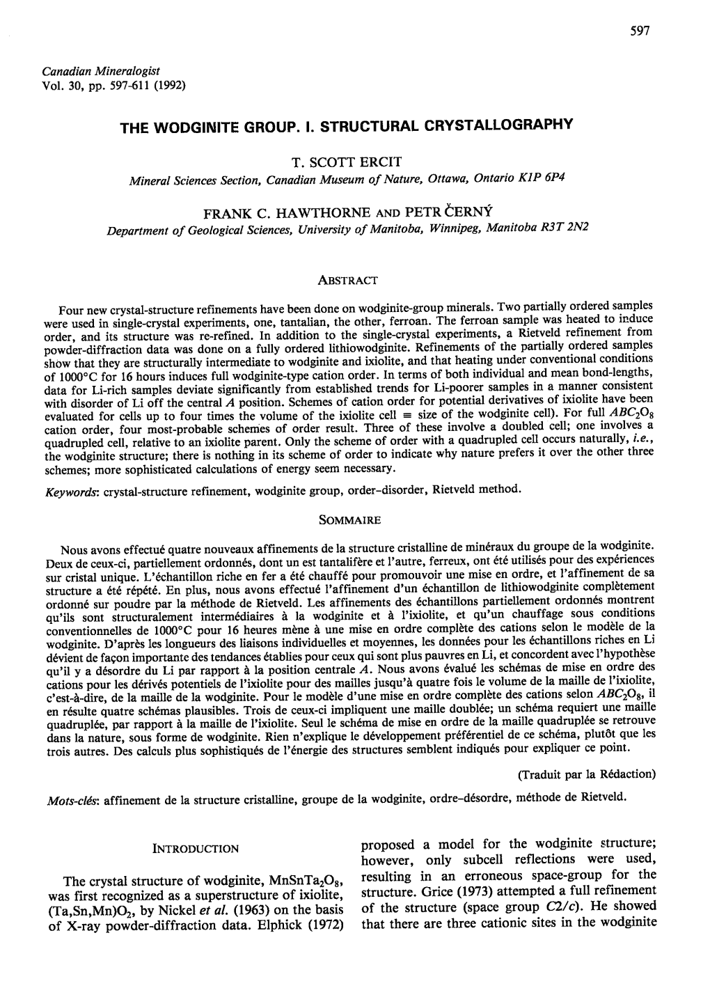 597 the Wodginite Group. I. Structural