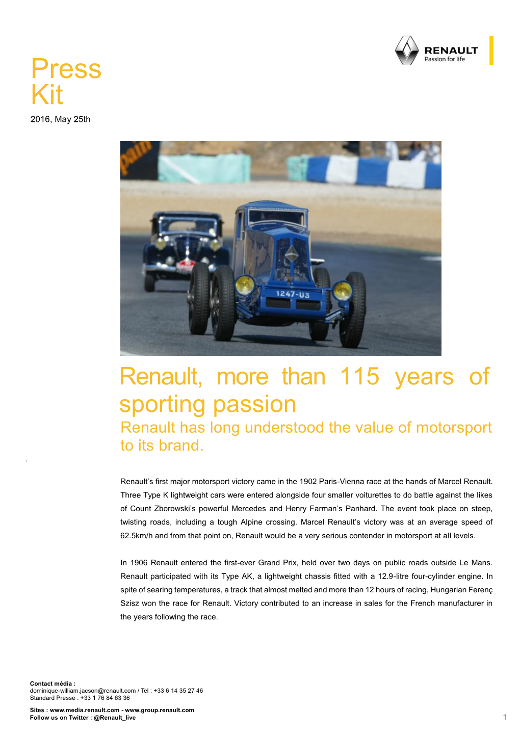 Document Type Dossier De Presse Renault