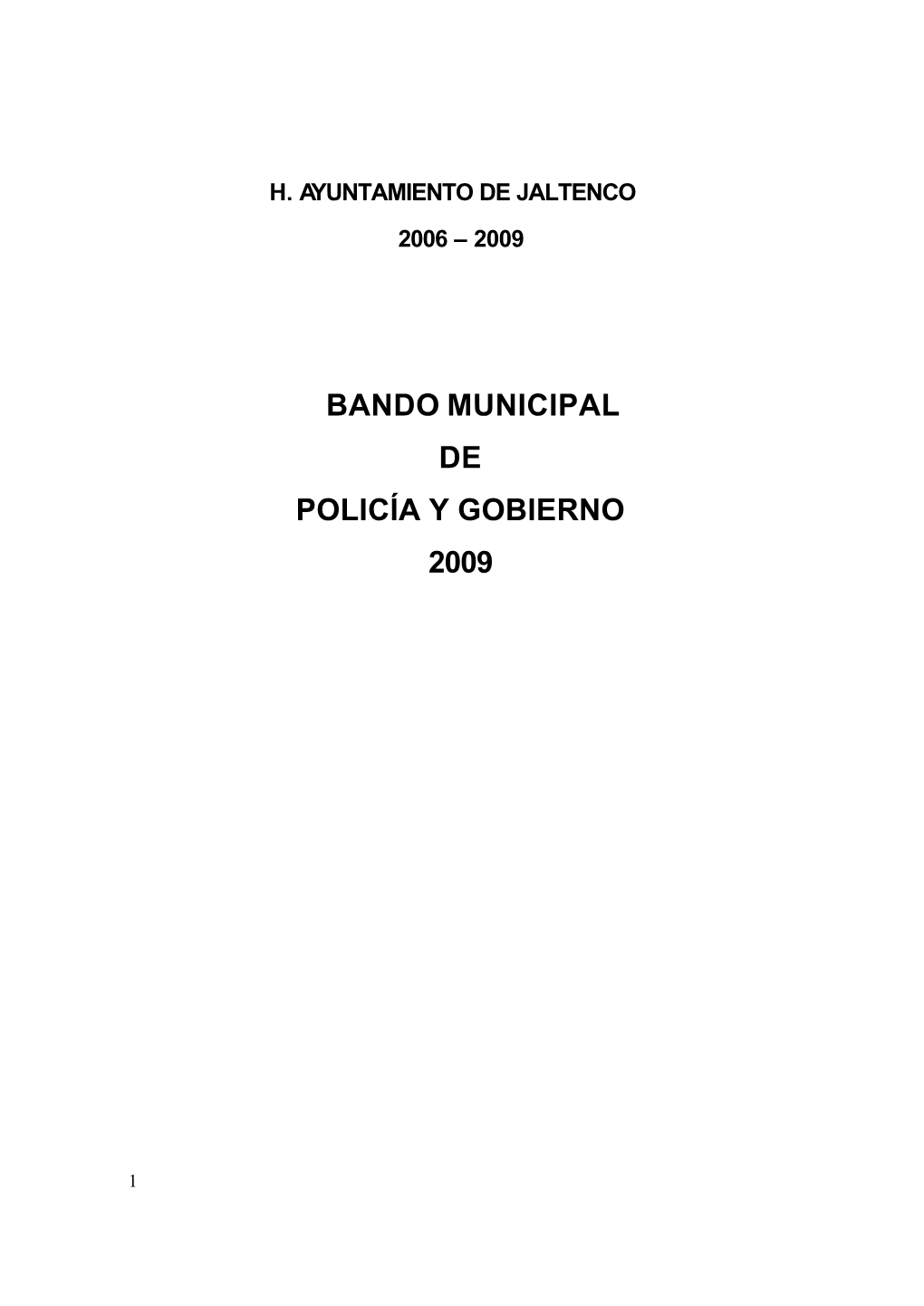 Bando Municipal De Jaltenco 2009