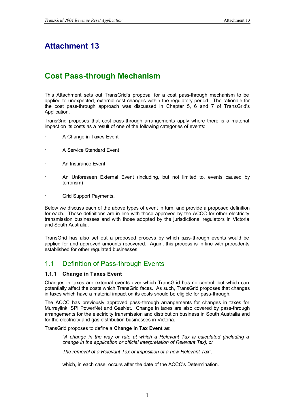 Cost Pass-Throughs