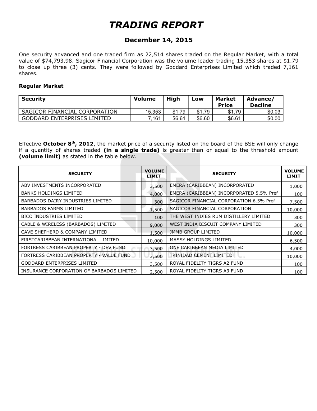 Trading Report s7