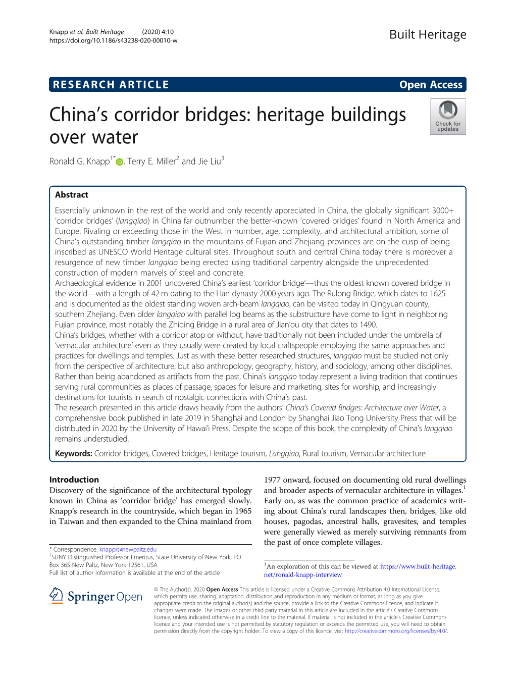 China's Corridor Bridges: Heritage Buildings Over Water