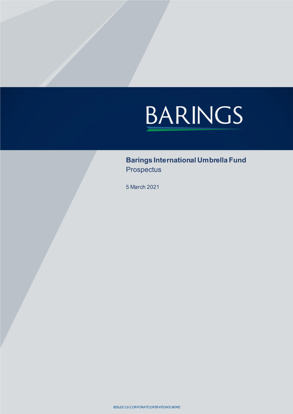 Barings International Umbrella Fund Prospectus