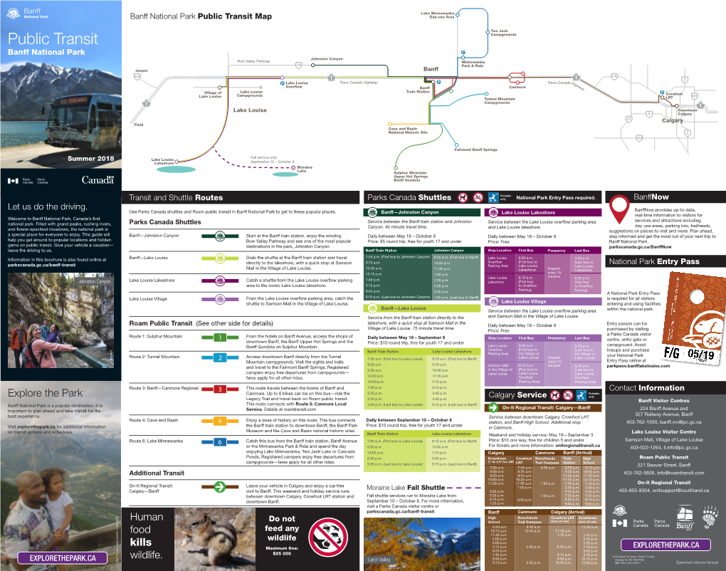 Public Transit Map Day-Use Area