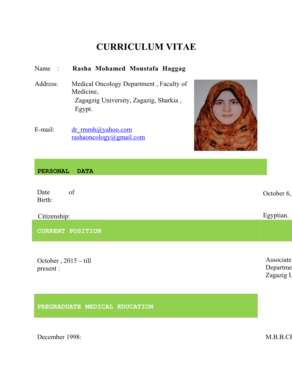 Curriculum Vitae s397