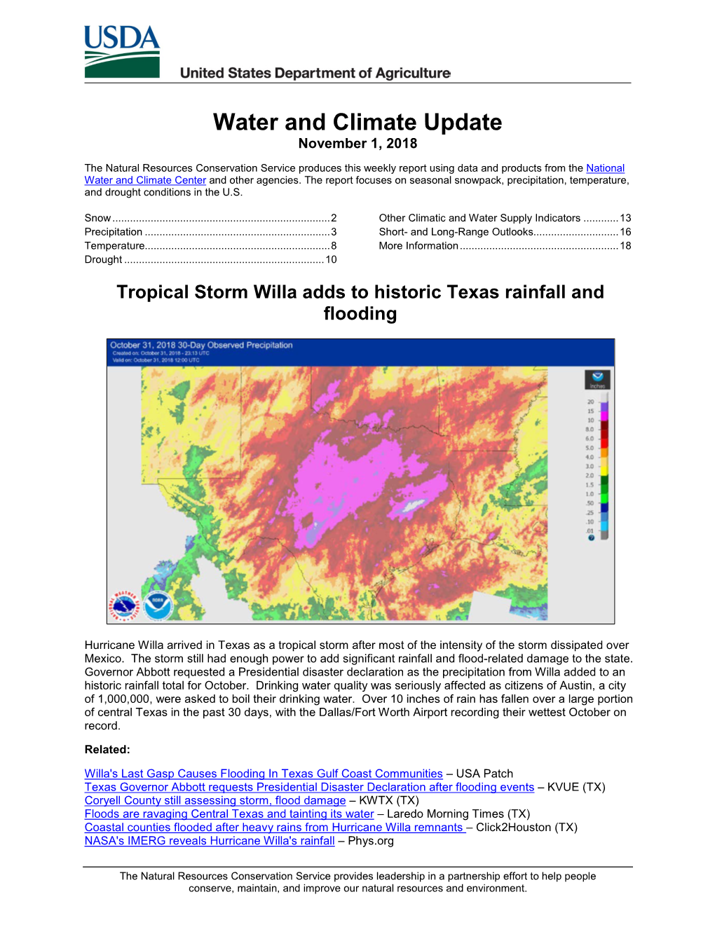 Water & Climate Update