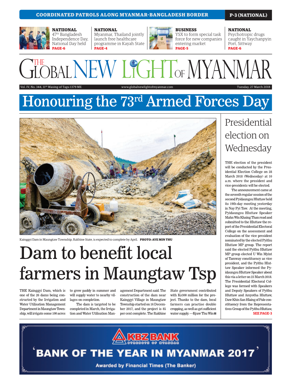 Dam to Benefit Local Farmers in Maungtaw