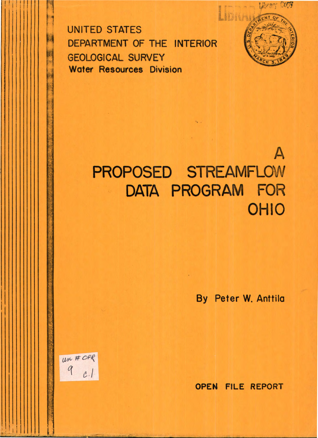 Proposed Streamflow Data Program for Ohio