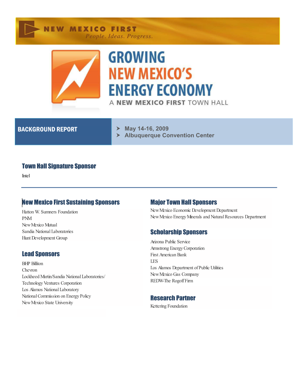 Growing New Mexico's Energy Economy, 2009