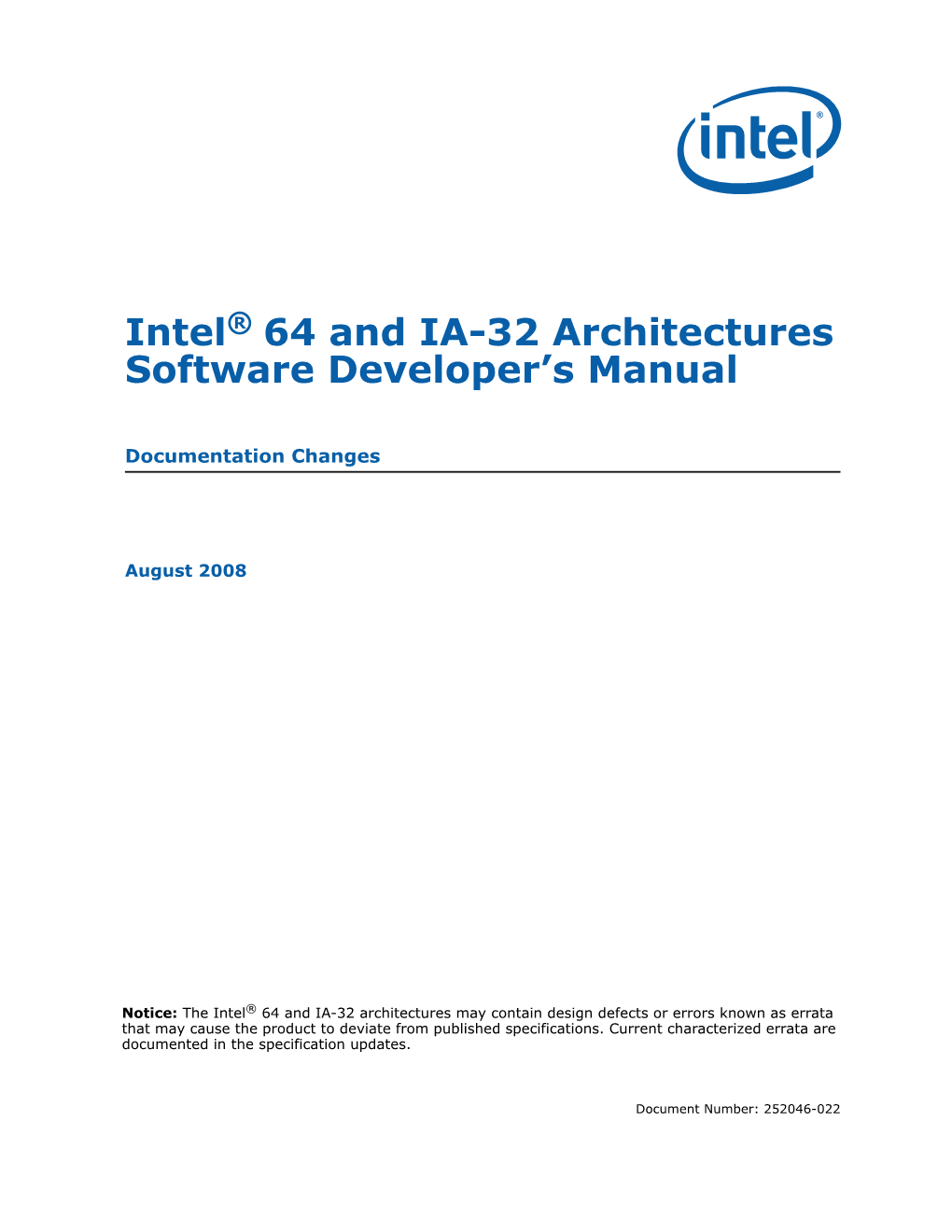 IA-32 Intel® Architecture and Intel® Extended Memory 64 Technology