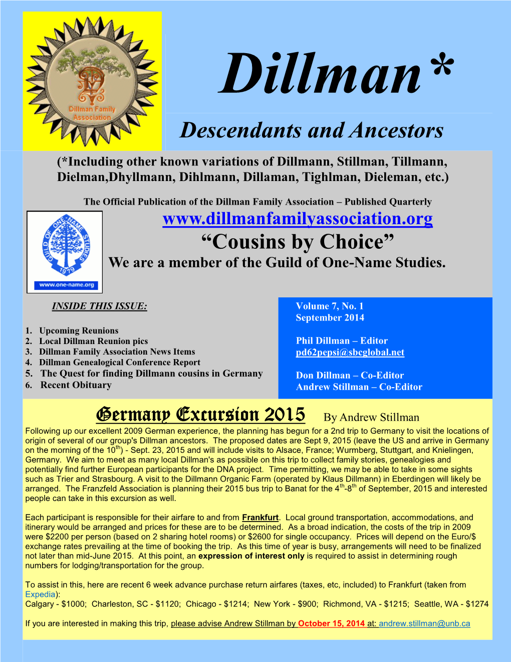 Dillman News Vol 7 No 1