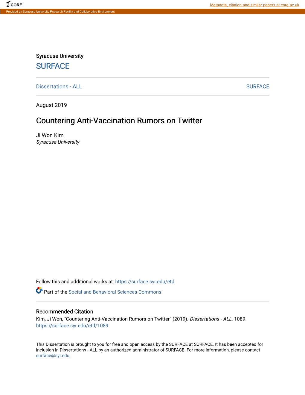 Countering Anti-Vaccination Rumors on Twitter