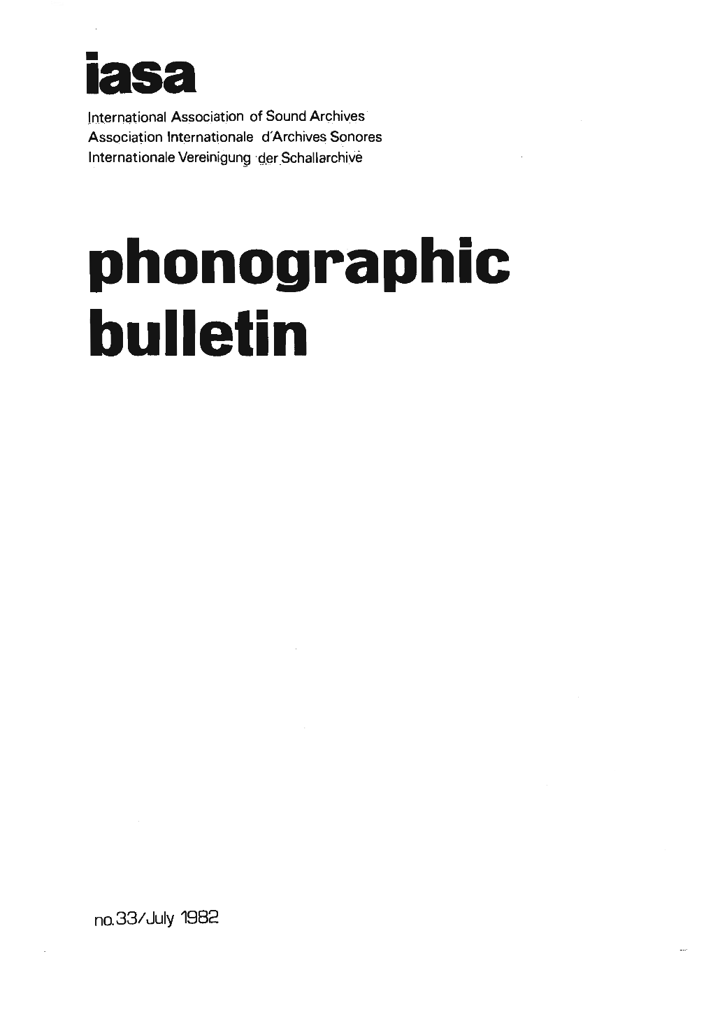 Phonographic Bulletin