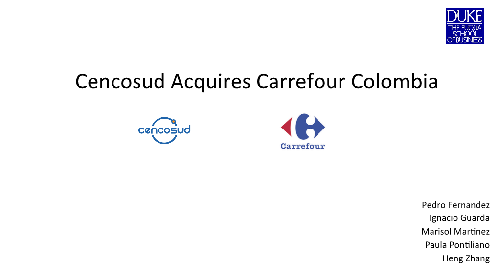 Cencosud Acquires Carrefour Colombia