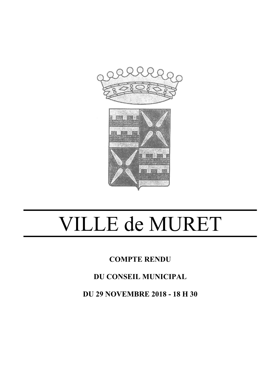 Compte-Rendu Du Conseil Municipal Du 29 Novembre 2018