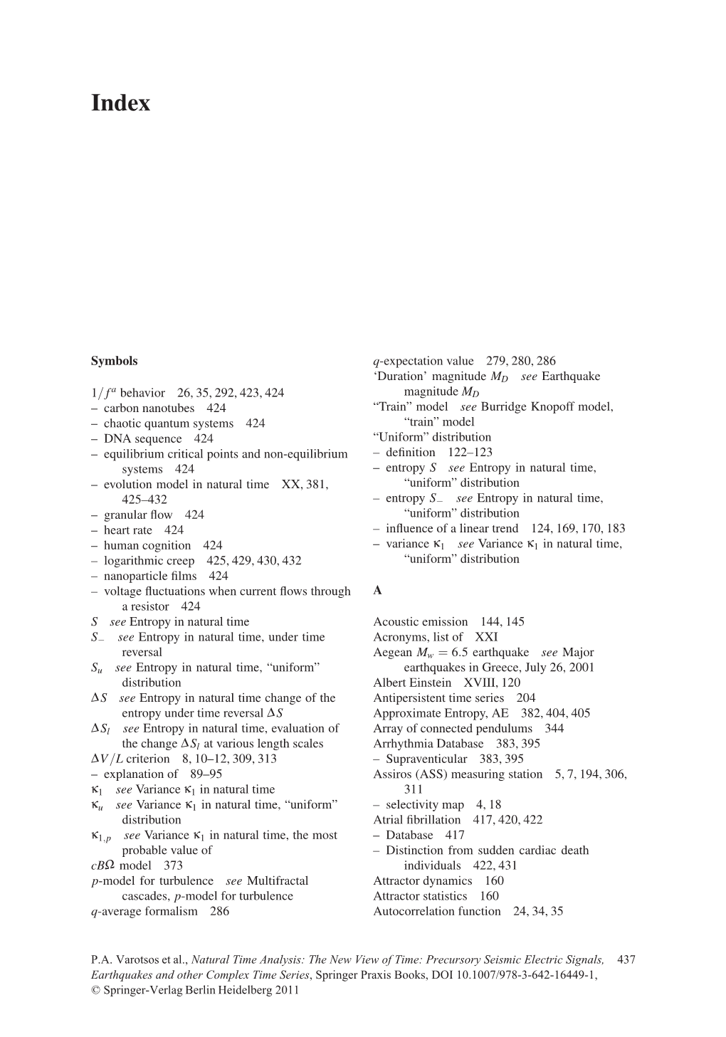 Symbols 1/Fa Behavior 26, 35, 292, 423, 424 – Carbon Nanotubes 424