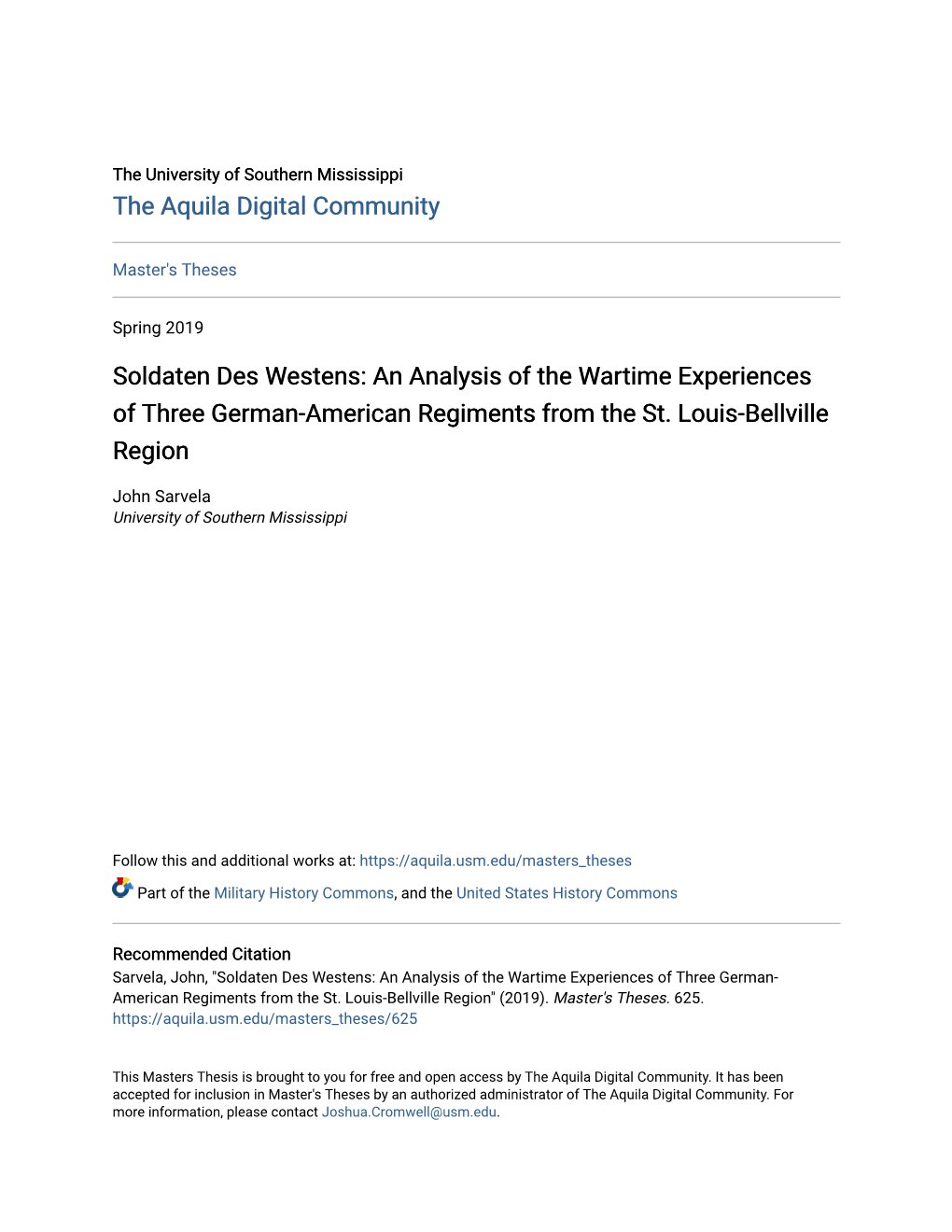 An Analysis of the Wartime Experiences of Three German-American Regiments from the St