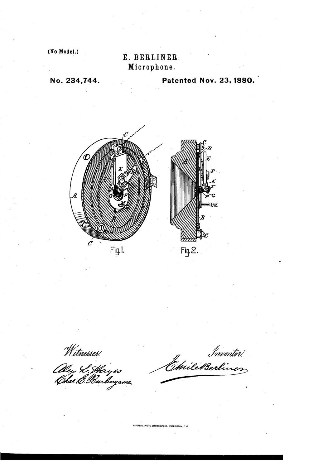 E. BERLINER, Microphone