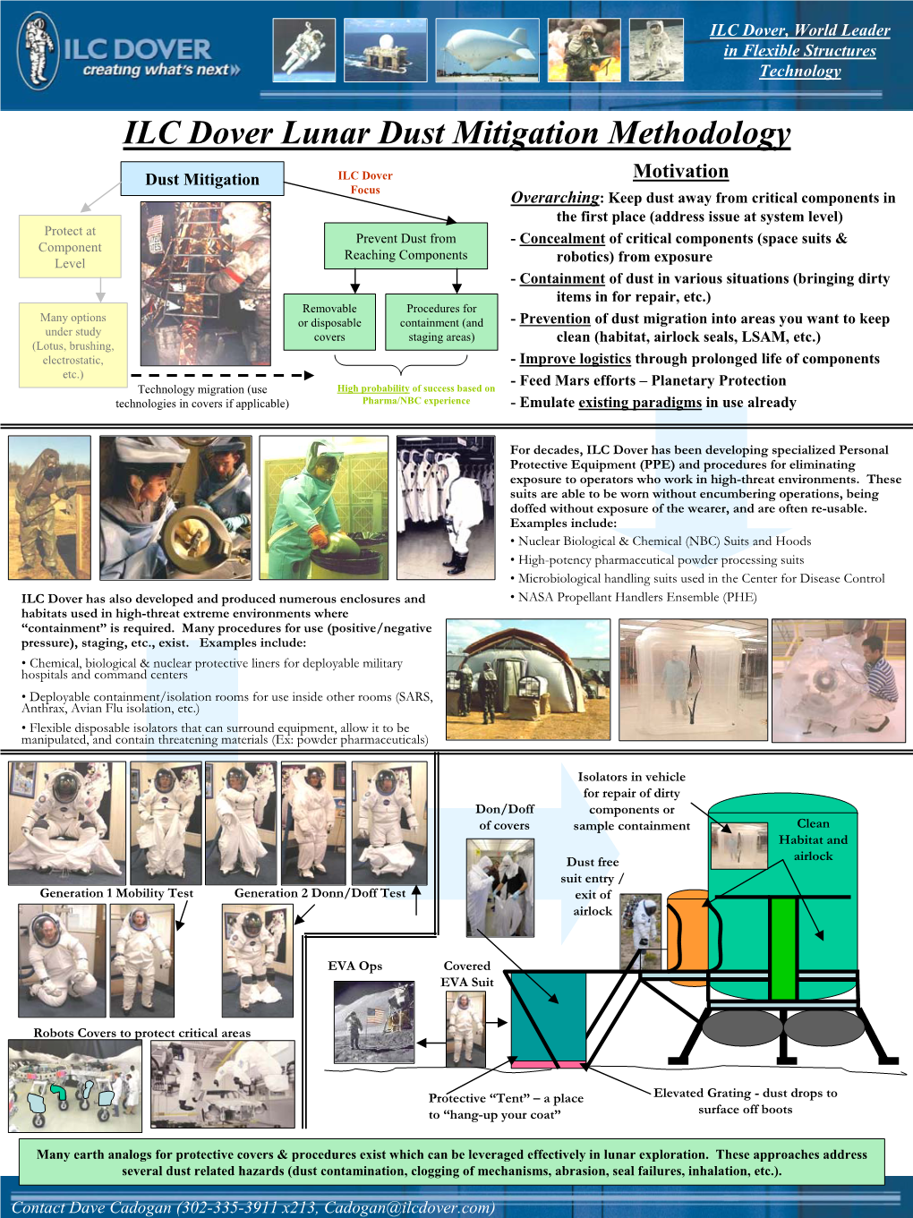 ILC Dover Lunar Dust Mitigation Methodology