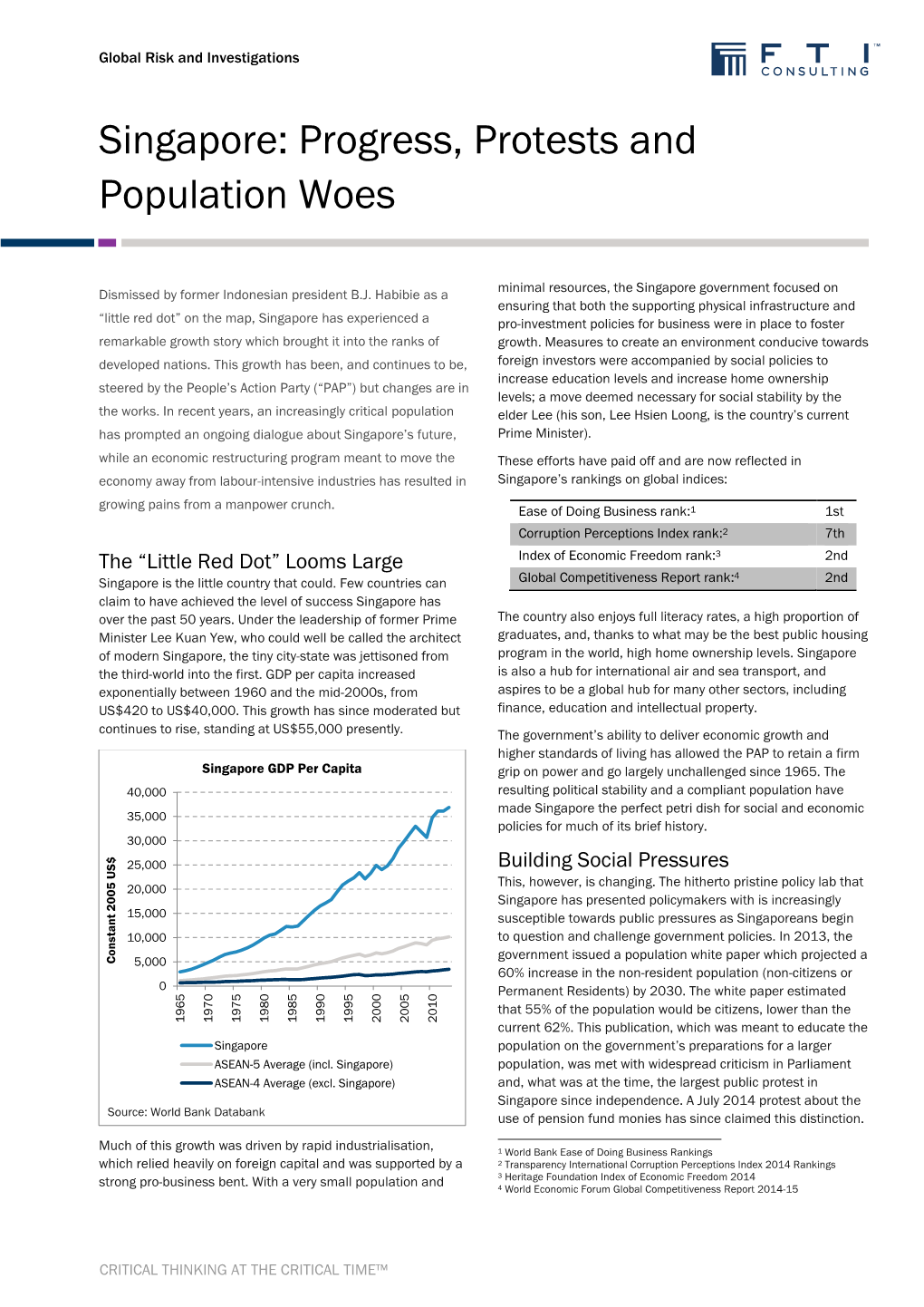 Progress, Protests and Population Woes