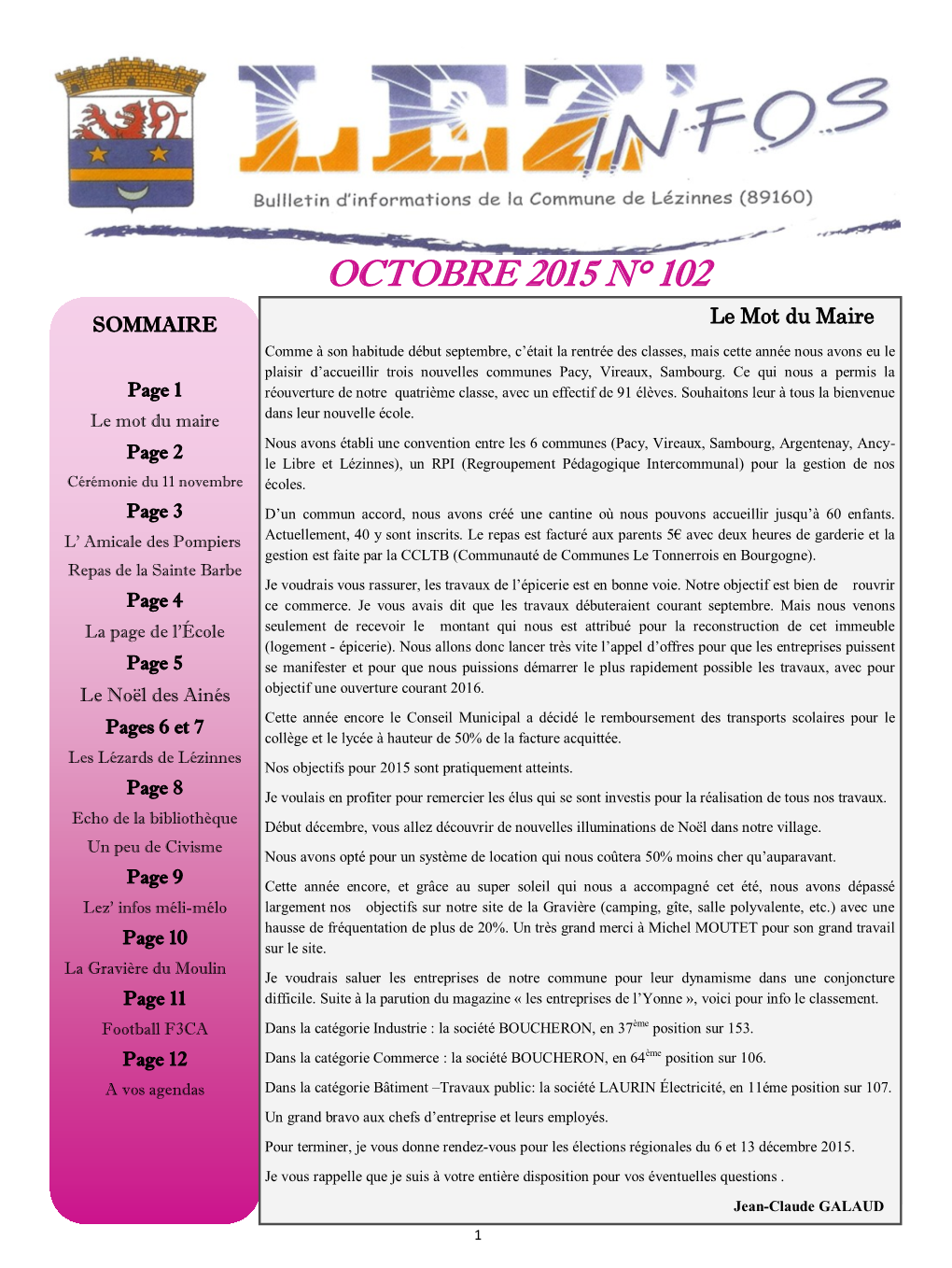 Octobre 2015 N° 102