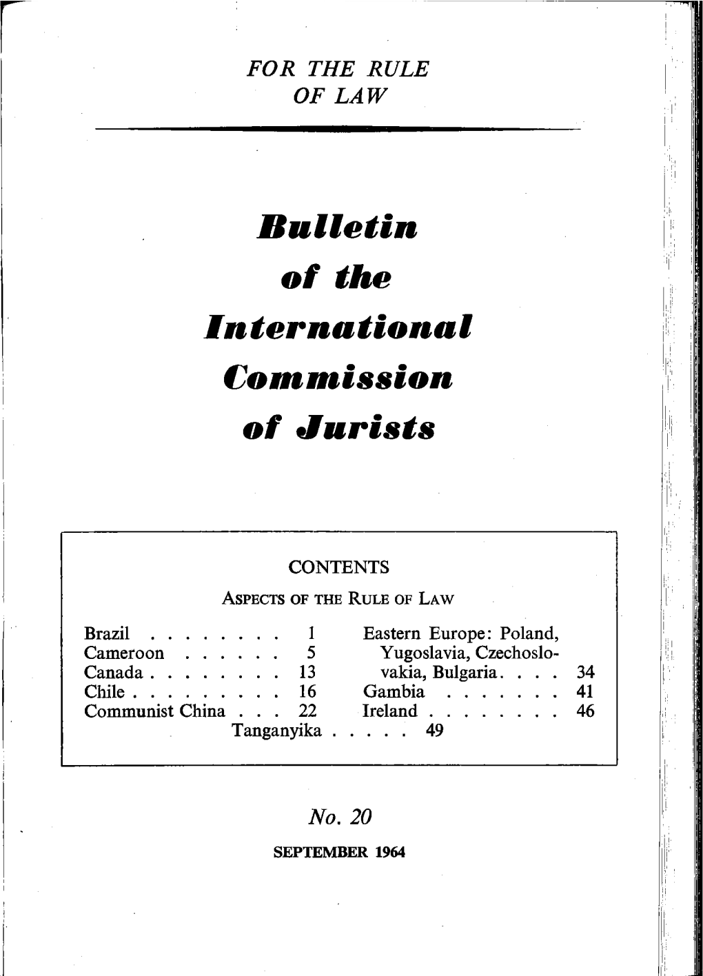 ICJ Bulletin-20-1964-Eng