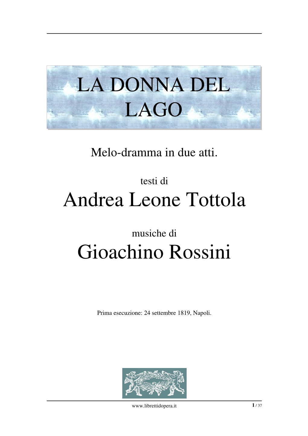 La Donna Del Lago