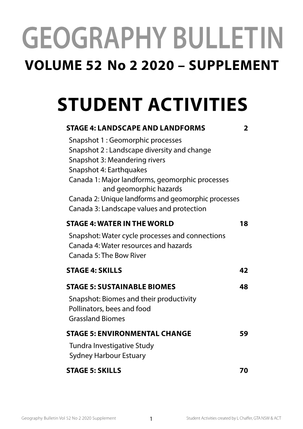 Student Activities