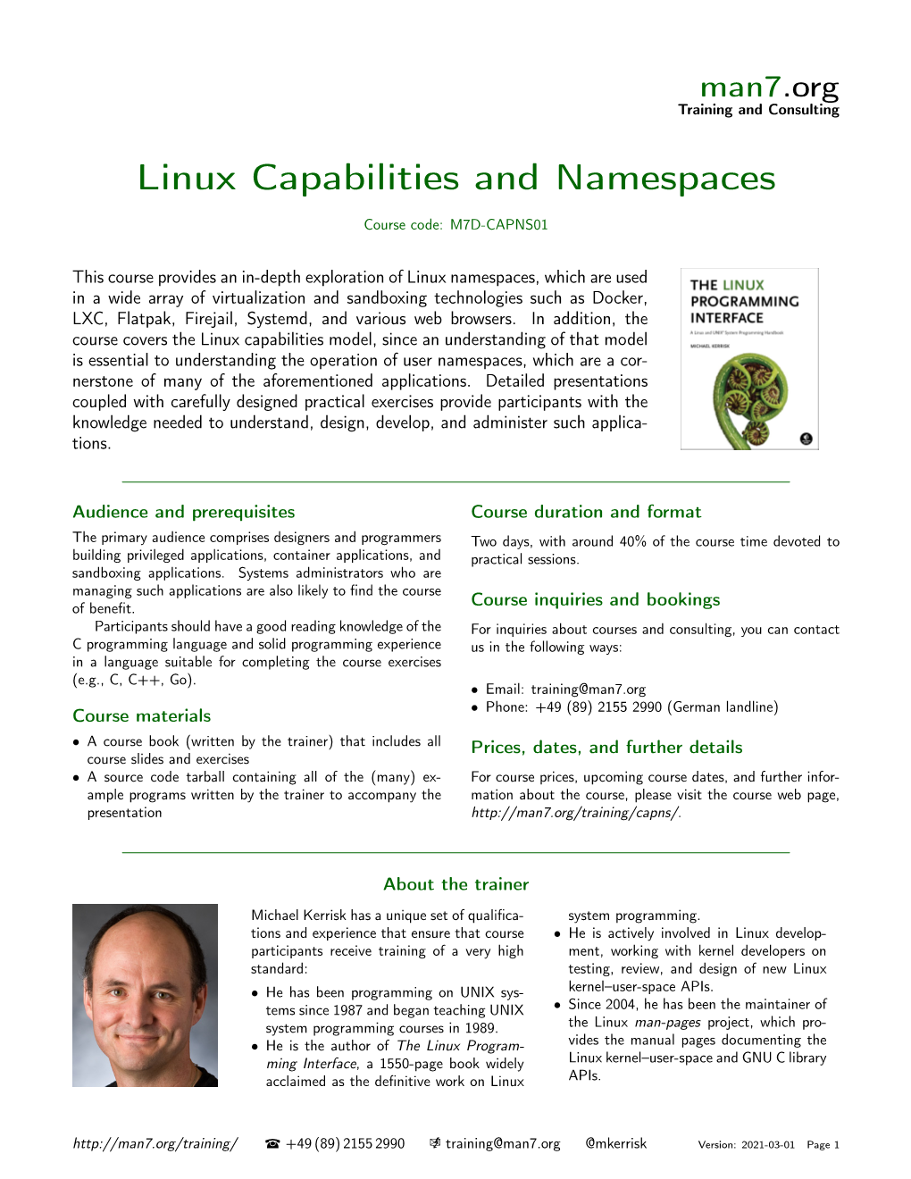 Linux Capabilities and Namespaces