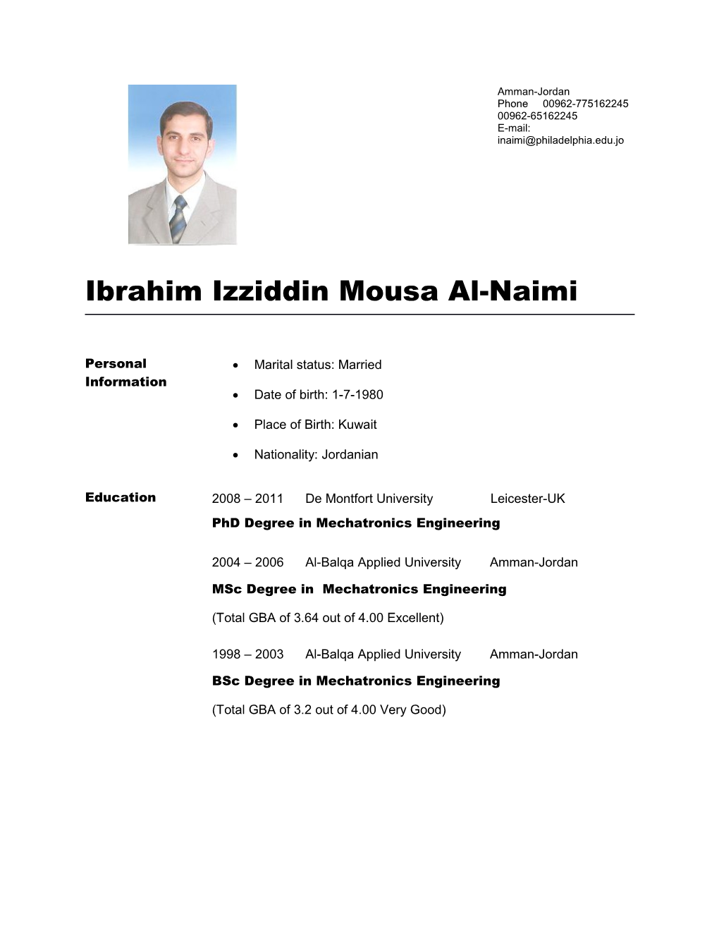 Ibrahim Izziddin Mousa Al-Naimi