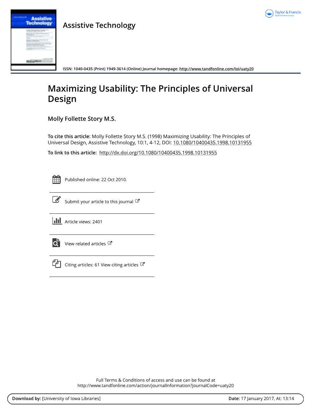 Maximizing Usability the Principles of Universal Design.Pdf