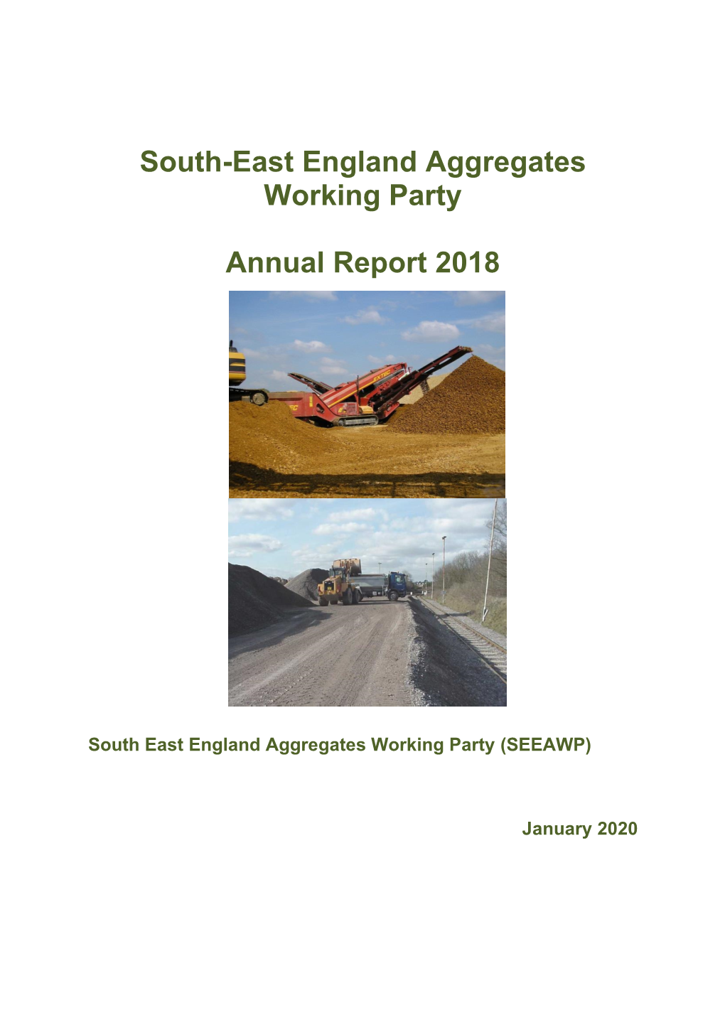 South-East England Aggregates Working Party Annual Report 2018
