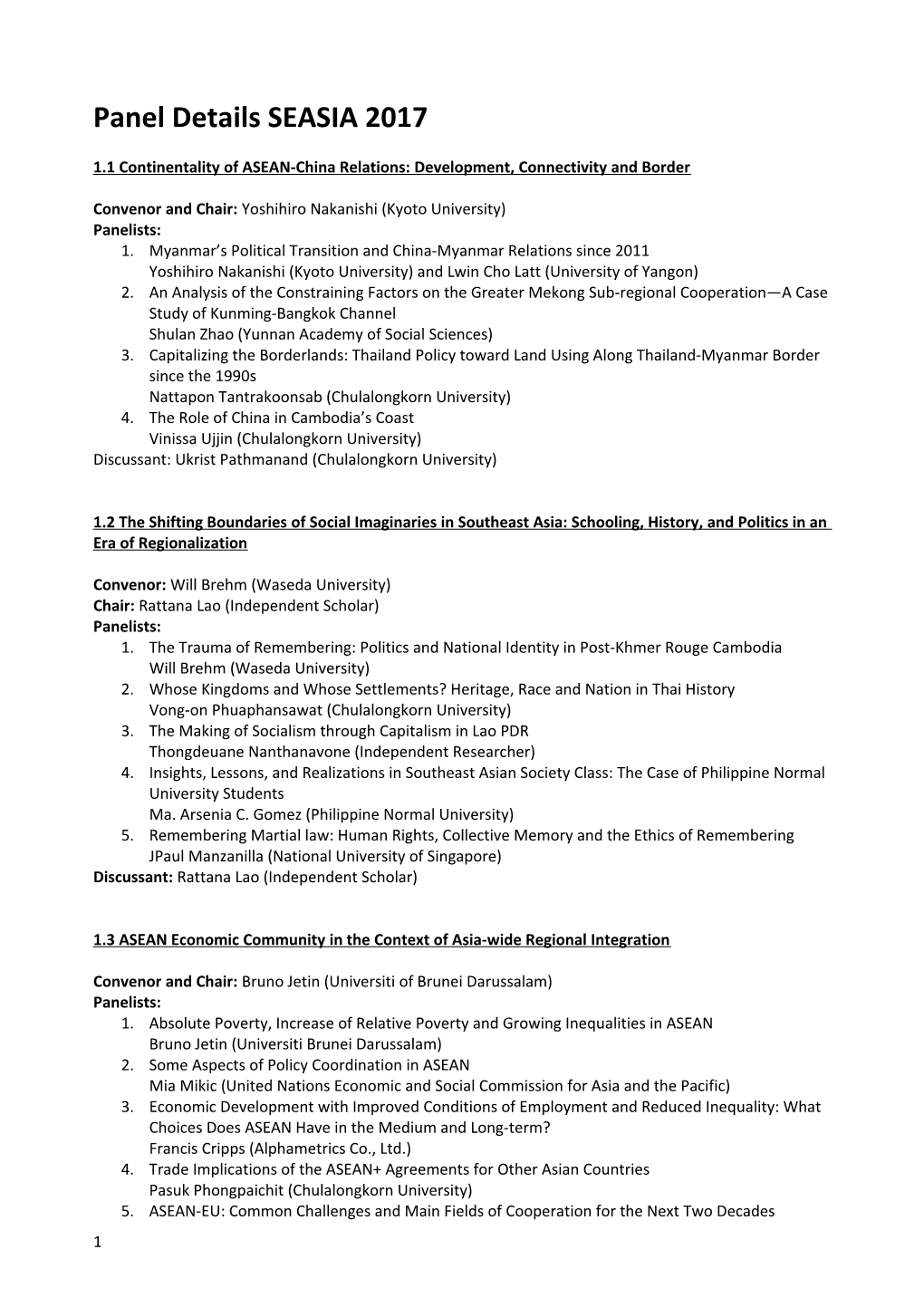 1.1 Continentality of ASEAN-China Relations: Development, Connectivity and Border