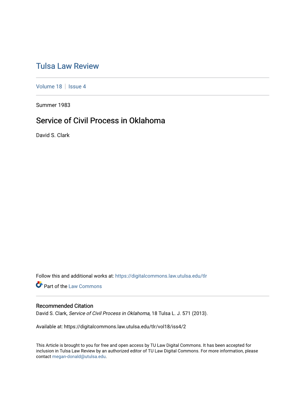 Service of Civil Process in Oklahoma