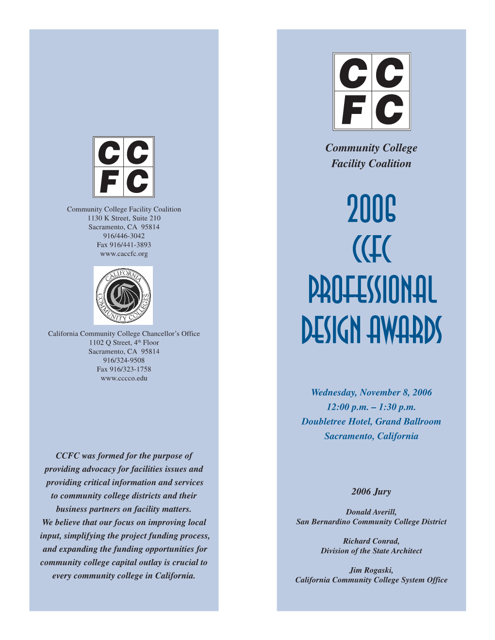 2006 CCFC Professional Design Awards