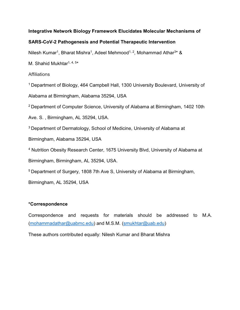 Integrative Network Biology Framework Elucidates Molecular Mechanisms Of