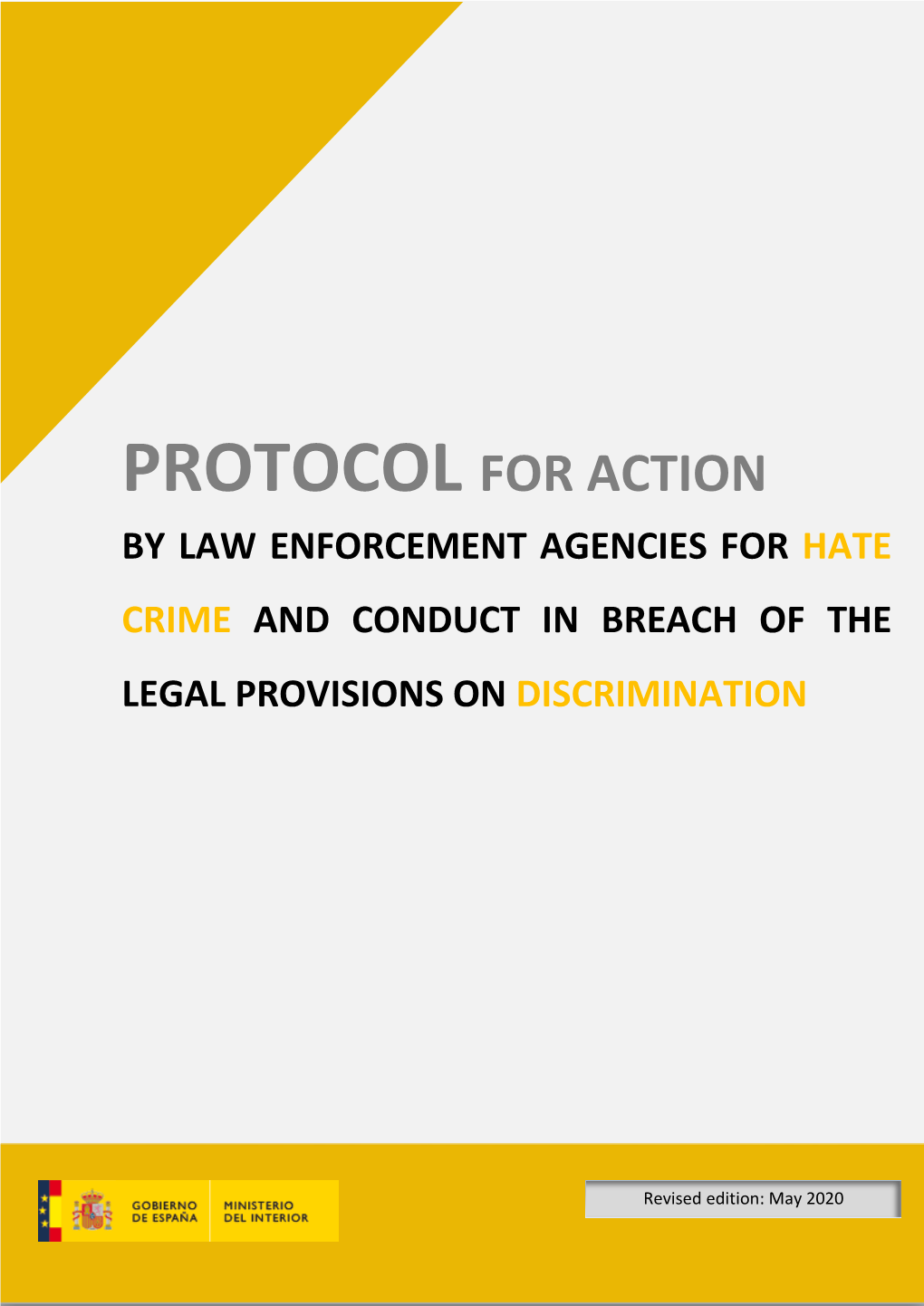 Contents Protocol for Action by Law Enforcement Agencies for Hate