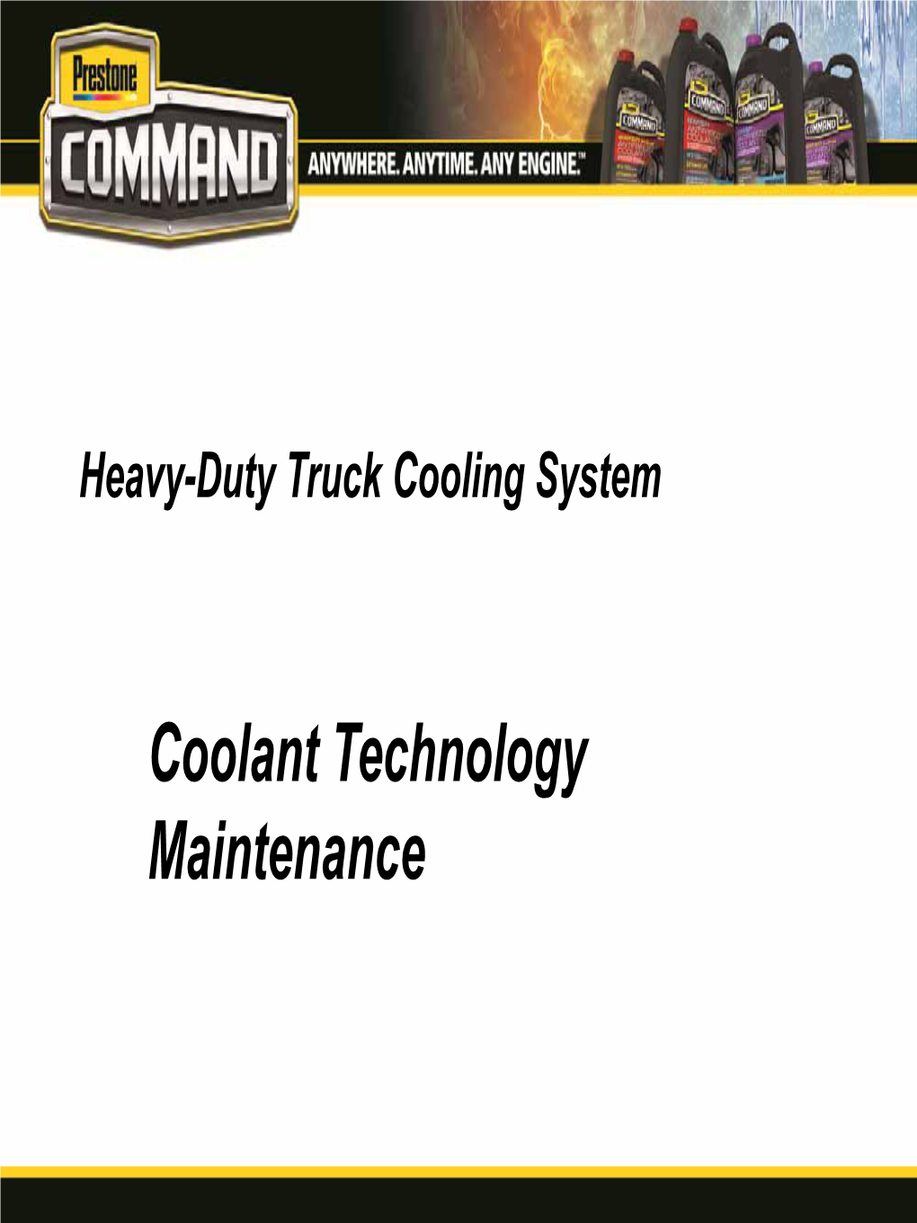 Coolant Technology Maintenance