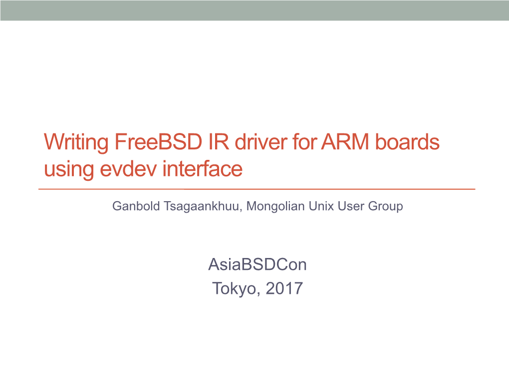 Writing Freebsd IR Driver for ARM Boards Using Evdev Interface
