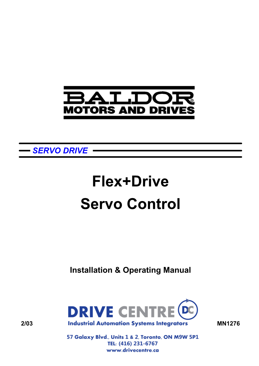 Flex+Drive Installation Manual