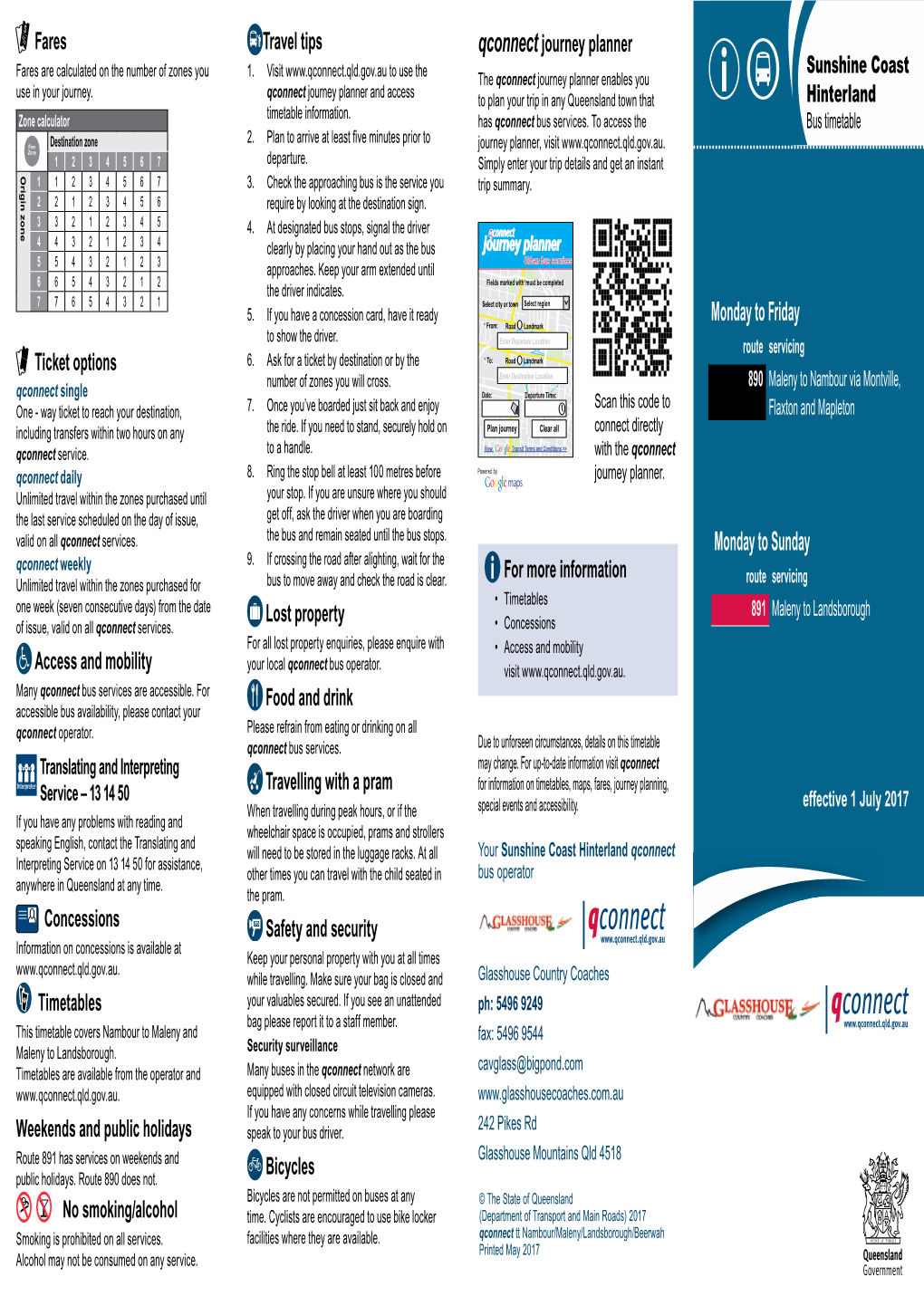 Download Sunshine Coast Hinterland Bus Timetable