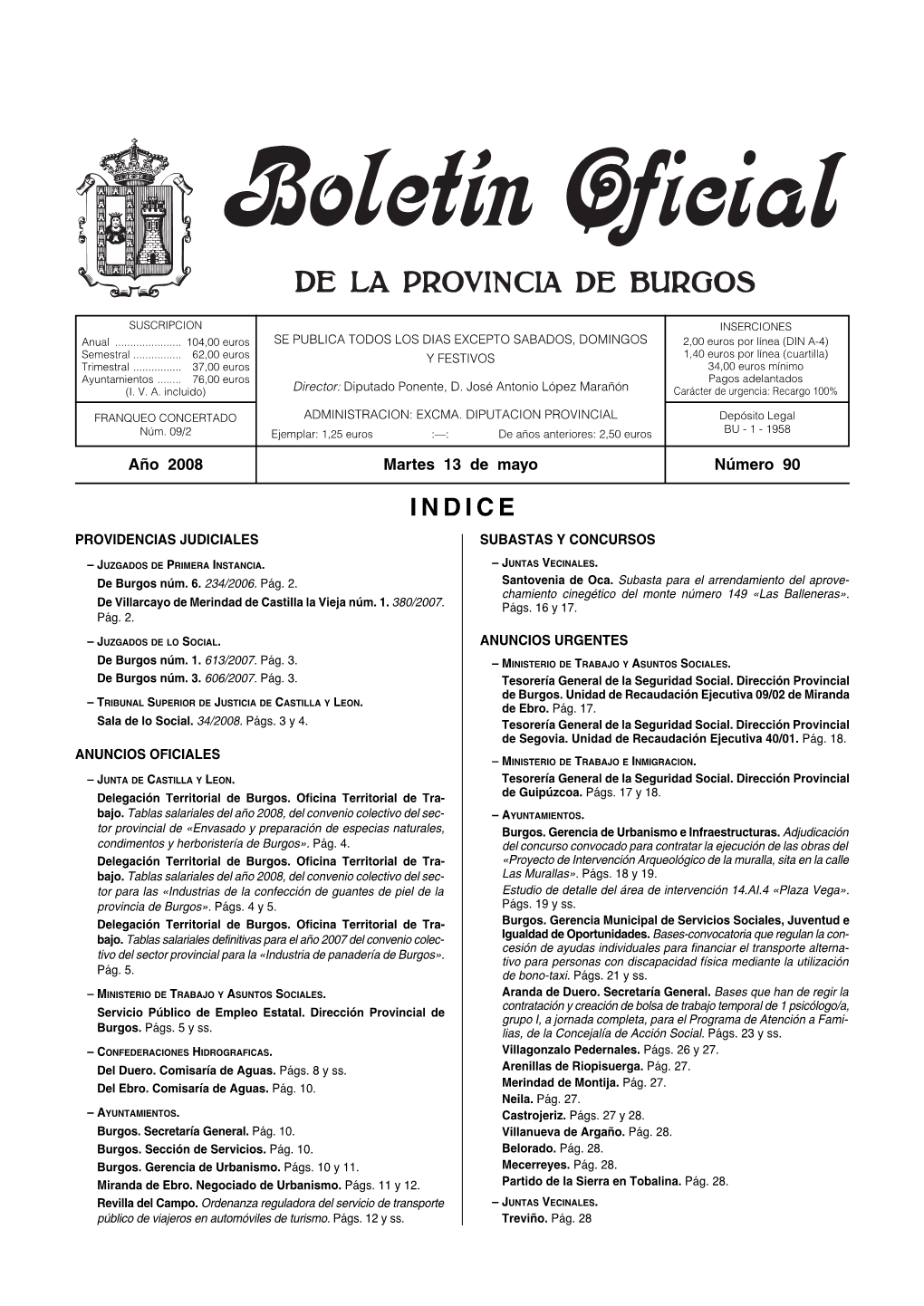 Indice Providencias Judiciales Subastas Y Concursos