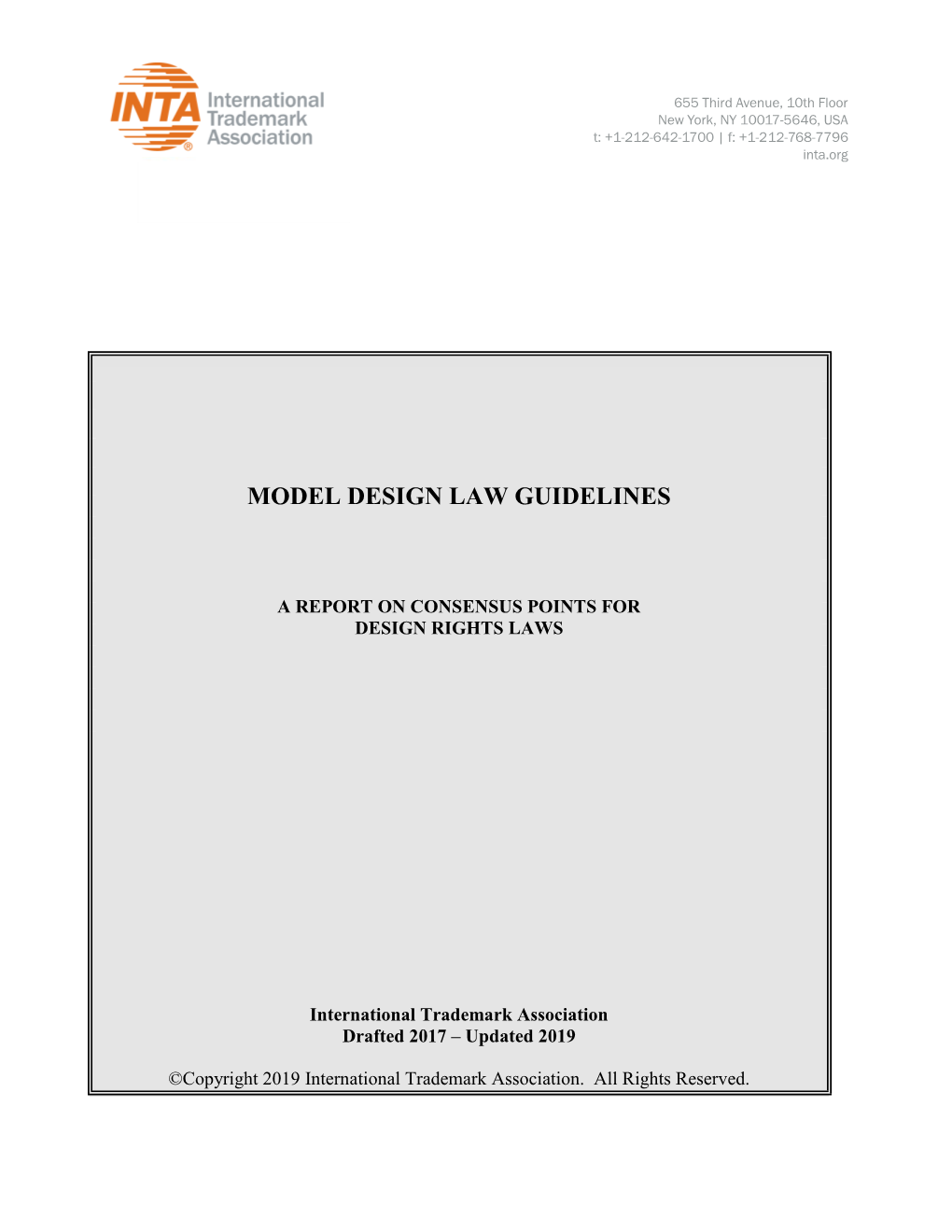 Model Design Law Guidelines