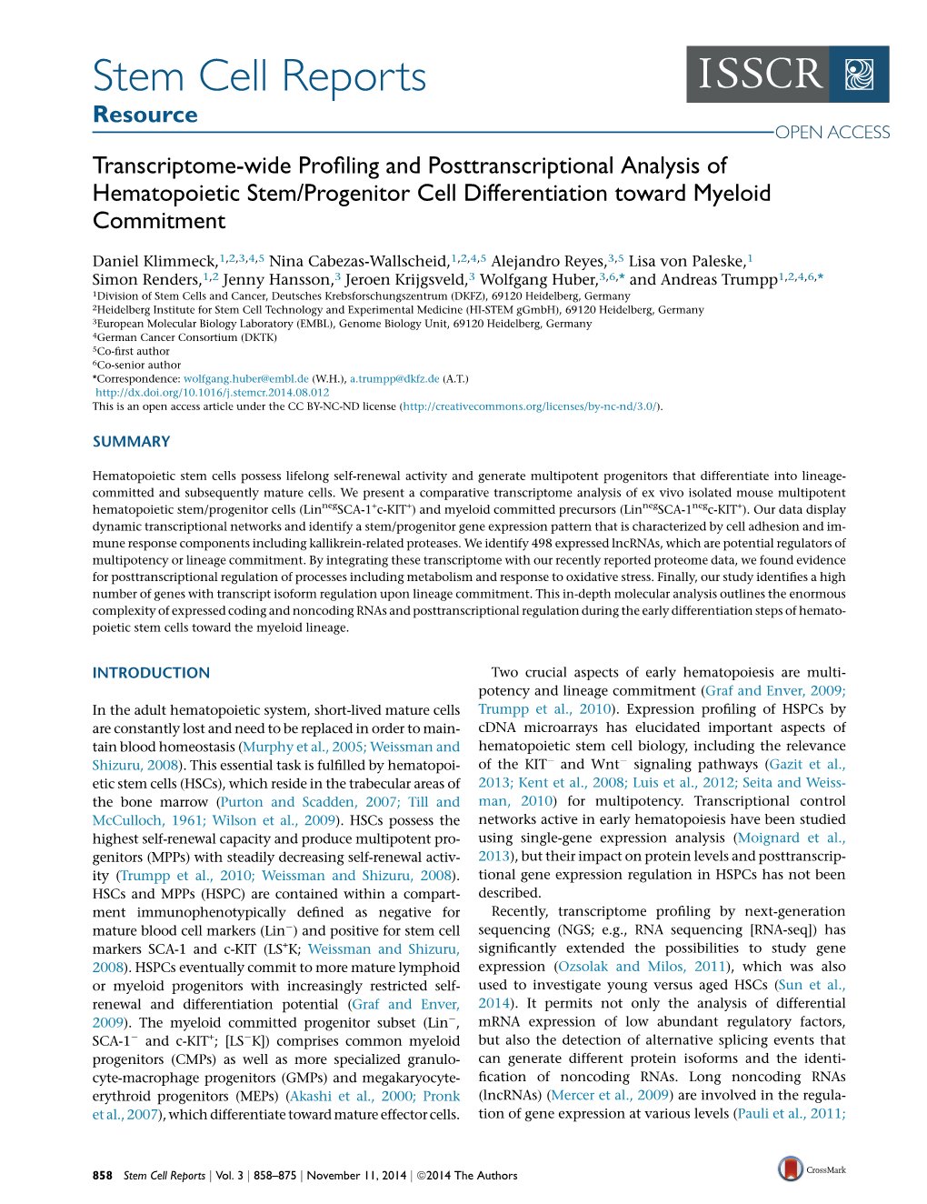 Transcriptome-Wide Profiling and Posttranscriptional Analysis Of