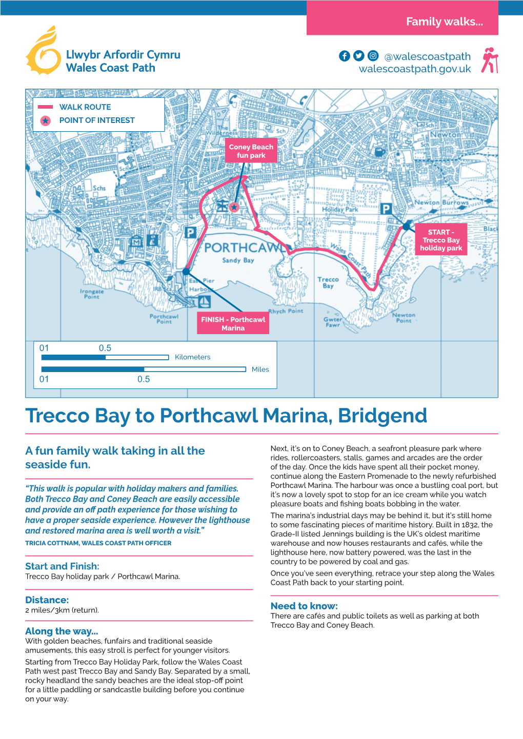 Trecco Bay to Porthcawl Marina, Bridgend